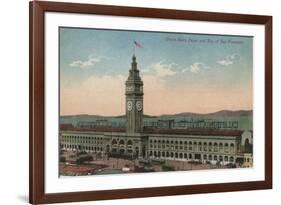 San Francisco, CA - Union Ferry Terminal Building-Lantern Press-Framed Art Print