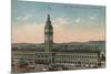 San Francisco, CA - Union Ferry Terminal Building-Lantern Press-Mounted Art Print