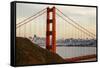 San Francisco, CA, USA: The Golden Gate Bridge Photographed From Conzelman Rd During Sunset-Axel Brunst-Framed Stretched Canvas