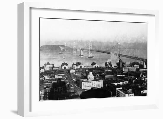 San Francisco, CA View Oakland Bay Bridge Photograph - San Francisco, CA-Lantern Press-Framed Art Print