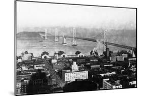 San Francisco, CA View Oakland Bay Bridge Photograph - San Francisco, CA-Lantern Press-Mounted Art Print
