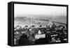 San Francisco, CA View Oakland Bay Bridge Photograph - San Francisco, CA-Lantern Press-Framed Stretched Canvas