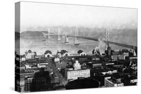 San Francisco, CA View Oakland Bay Bridge Photograph - San Francisco, CA-Lantern Press-Stretched Canvas