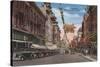 San Francisco, CA - View of Chinatown Main Street-Lantern Press-Stretched Canvas