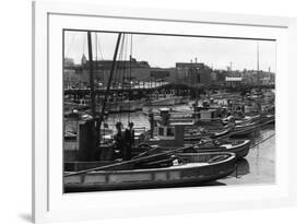 San Francisco, CA View of Fisherman's Wharf Photograph - San Francisco, CA-Lantern Press-Framed Art Print