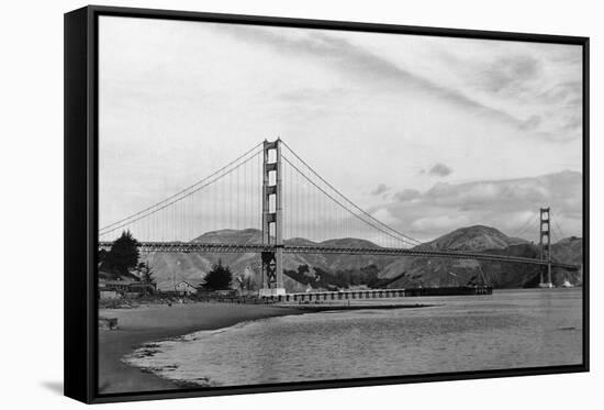 San Francisco, CA View of Golden Gate Bridge Photograph - San Francisco, CA-Lantern Press-Framed Stretched Canvas