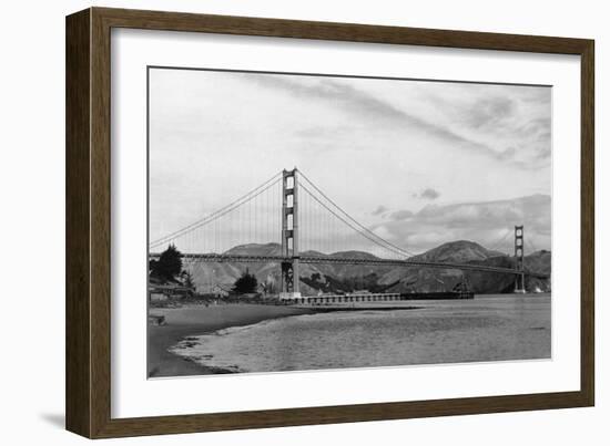 San Francisco, CA View of Golden Gate Bridge Photograph - San Francisco, CA-Lantern Press-Framed Art Print