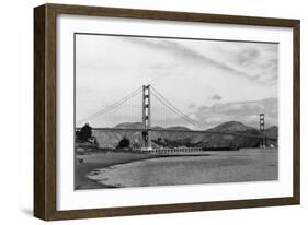 San Francisco, CA View of Golden Gate Bridge Photograph - San Francisco, CA-Lantern Press-Framed Art Print