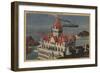 San Francisco, CA - View of Old Cliff House-Lantern Press-Framed Art Print