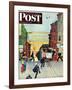 "San Francisco Cable Car," Saturday Evening Post Cover, September 29, 1945-Mead Schaeffer-Framed Giclee Print