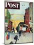 "San Francisco Cable Car," Saturday Evening Post Cover, September 29, 1945-Mead Schaeffer-Mounted Premium Giclee Print