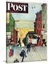 "San Francisco Cable Car," Saturday Evening Post Cover, September 29, 1945-Mead Schaeffer-Stretched Canvas