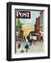 "San Francisco Cable Car," Saturday Evening Post Cover, September 29, 1945-Mead Schaeffer-Framed Giclee Print