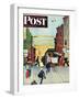 "San Francisco Cable Car," Saturday Evening Post Cover, September 29, 1945-Mead Schaeffer-Framed Giclee Print