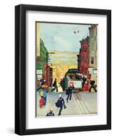 "San Francisco Cable Car," September 29, 1945-Mead Schaeffer-Framed Giclee Print