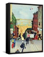 "San Francisco Cable Car," September 29, 1945-Mead Schaeffer-Framed Stretched Canvas