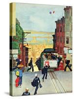 "San Francisco Cable Car," September 29, 1945-Mead Schaeffer-Stretched Canvas