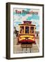 San Francisco Cable Car - United Air Lines - Vintage Travel Poster, 1957-Stan Galli-Framed Art Print