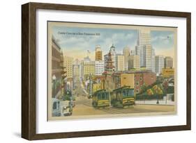 San Francisco- Cable Cars-null-Framed Art Print