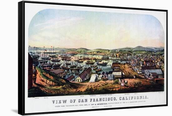 San Francisco, California, 1850-Nathaniel Currier-Framed Stretched Canvas