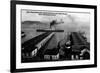 San Francisco, California - Bay Marine Docks, Goat Island View-Lantern Press-Framed Art Print