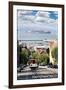 San Francisco, California - Cable Car and Alcatraz Island-Lantern Press-Framed Art Print