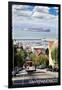 San Francisco, California - Cable Car and Alcatraz Island-Lantern Press-Framed Art Print