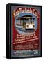 San Francisco, California - Cable Car-Lantern Press-Framed Stretched Canvas