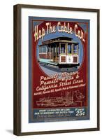 San Francisco, California - Cable Car-Lantern Press-Framed Art Print