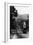 San Francisco, California - Cable Cars on Fillmore Street Hill-Lantern Press-Framed Art Print