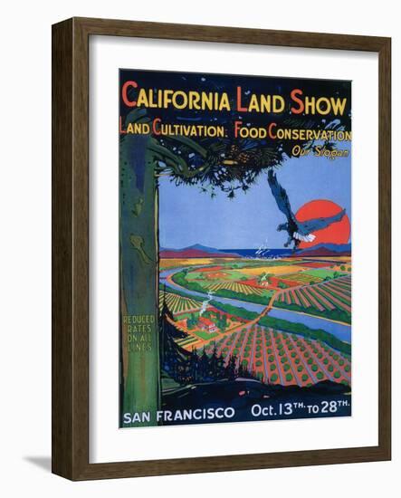 San Francisco, California - California Land Show-Lantern Press-Framed Art Print