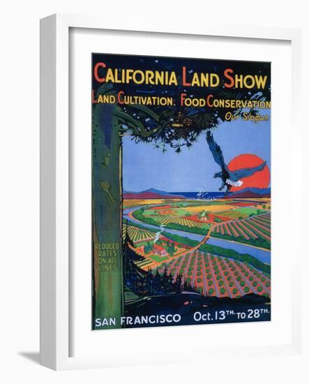 San Francisco, California - California Land Show-Lantern Press-Framed Art Print