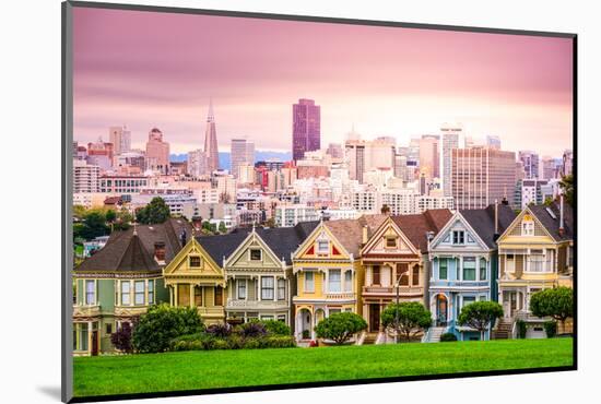 San Francisco, California Cityscape at Alamo Square.-SeanPavonePhoto-Mounted Photographic Print