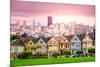 San Francisco, California Cityscape at Alamo Square.-SeanPavonePhoto-Mounted Photographic Print