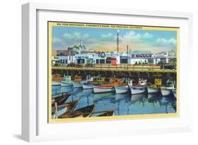 San Francisco, California - Dimaggio's Restaurant on Fisherman's Wharf-Lantern Press-Framed Art Print