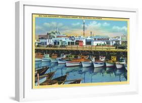 San Francisco, California - Dimaggio's Restaurant on Fisherman's Wharf-Lantern Press-Framed Art Print