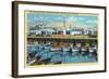 San Francisco, California - Dimaggio's Restaurant on Fisherman's Wharf-Lantern Press-Framed Art Print