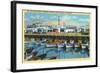 San Francisco, California - Dimaggio's Restaurant on Fisherman's Wharf-Lantern Press-Framed Art Print