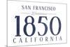 San Francisco, California - Established Date (Blue)-Lantern Press-Mounted Premium Giclee Print