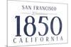 San Francisco, California - Established Date (Blue)-Lantern Press-Mounted Art Print