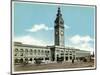 San Francisco, California - Exterior View of the Ferry Building with Clocktower-Lantern Press-Mounted Art Print