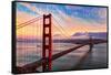 San Francisco, California - Golden Gate Aerial View-Lantern Press-Framed Stretched Canvas