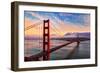 San Francisco, California - Golden Gate Aerial View-Lantern Press-Framed Art Print