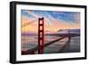 San Francisco, California - Golden Gate Aerial View-Lantern Press-Framed Art Print