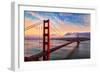 San Francisco, California - Golden Gate Aerial View-Lantern Press-Framed Art Print