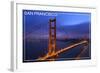 San Francisco, California - Golden Gate Bridge and Skyline-Lantern Press-Framed Art Print