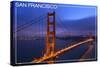 San Francisco, California - Golden Gate Bridge and Skyline-Lantern Press-Stretched Canvas