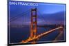 San Francisco, California - Golden Gate Bridge and Skyline-Lantern Press-Mounted Art Print