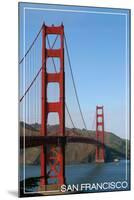 San Francisco, California - Golden Gate Bridge Day-Lantern Press-Mounted Art Print