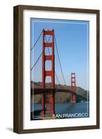 San Francisco, California - Golden Gate Bridge Day-Lantern Press-Framed Art Print